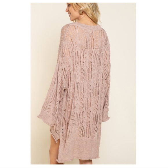 🥳HP🥳New boutique Pol mauve v neck cardigan - Picture 6 of 11